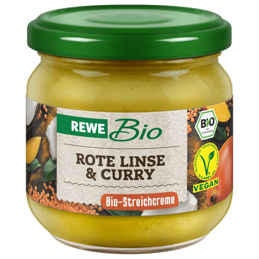 REWE Bio Streichcreme Rote Linse & Curry 180g